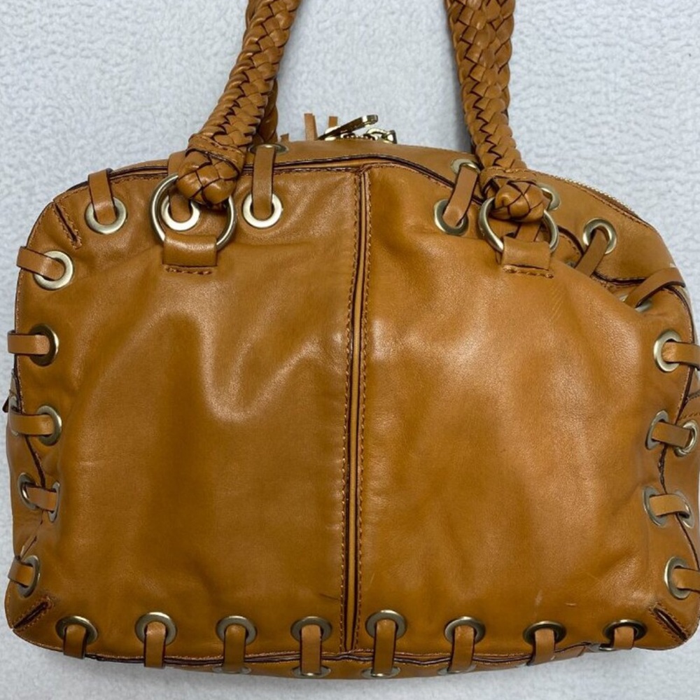 Michael Kors Astor Braided Tasseled Satchel Shoulder Bag - Picture 2 of 14